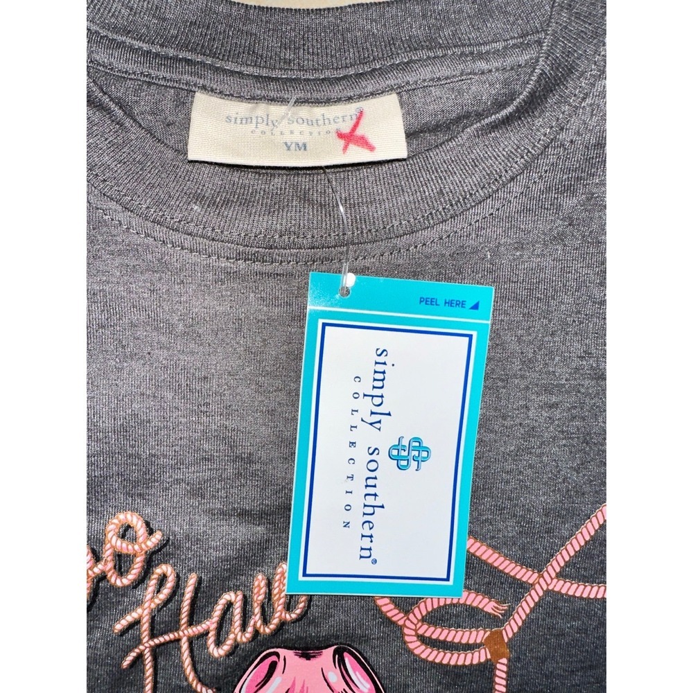 New Girls Simply Southern Boo Haw Ghost Halloween - Cowgirl - youth medium T-Shi - Picture 8 of 9